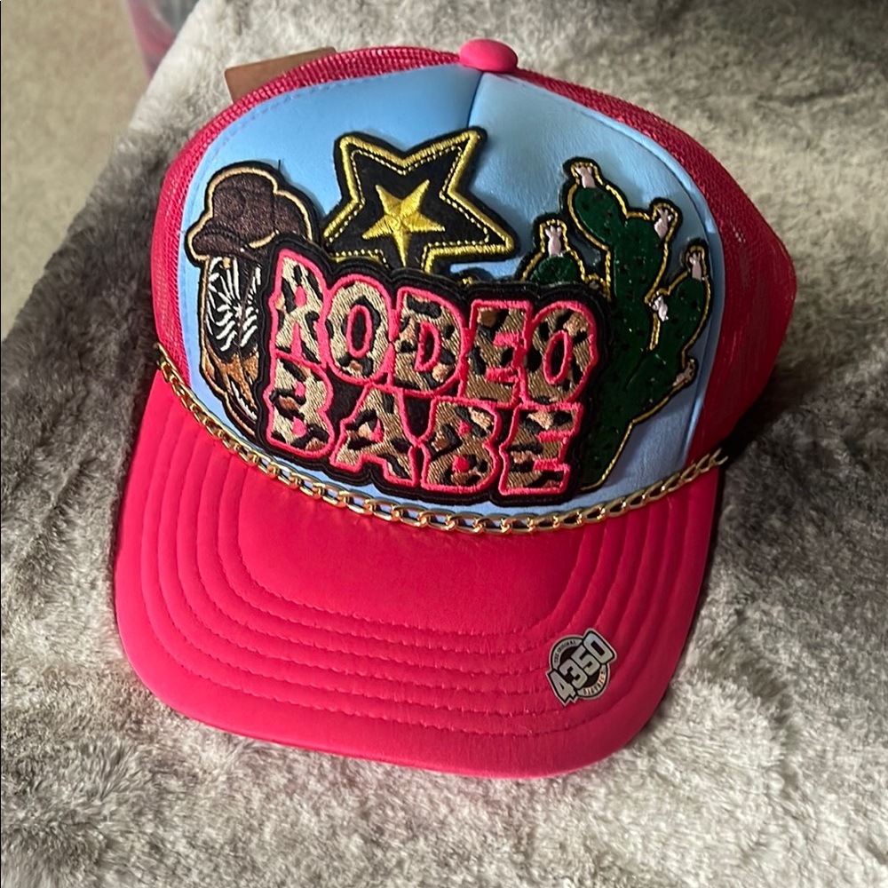 Rodeo Babe Red and Blue Trucker Hat